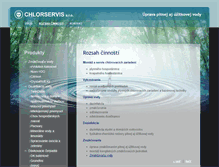 Tablet Screenshot of chlorservis.sk